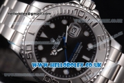 Rolex Yacht-Master Asia 2813 Automatic Stainless Steel Case/Bracelet with Black Dial and Dot Markers