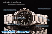 Patek Philippe Aquanaut Swiss ETA 2824 Automatic Movement Steel Case with Black Dial and White Arabic Numerals