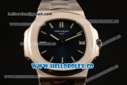 Patek Philippe Nautilus Jumbo Miyota 9015 Automatic Full Steel with Black DIal and Stick Markers - 1:1 Original