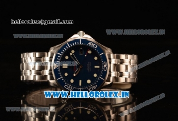 Omega Seamaster 300M Swiss ETA 2824 Automatic Steel Case With Blue Dial And Blue Ceramic Bezel