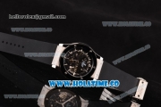 Hublot Classic Fusion Asia 6497 Manual Winding Steel Case with Skeleton Dial Black Bezel and Stick Markers