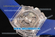 Hublot MP-06 Senna Chrono OS20 Quartz Rubber Case with Skeleton Dial and Blue Rubber Strap