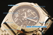 Breitling Chronomat B01 Chronograph Miyota Quartz Full Steel with Black Dial and Silver Roman Markers