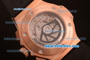 Hublot Big Bang Hub4100 Rose Gold Case with White Dial and Black Rubber Strap-1:1 Original