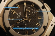 Hublot Big Bang Swiss Valjoux 7750 Automatic Movement Steel Case with Grey Dial and Black Rubber Strap