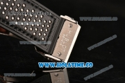 Hublot MP-06 Senna Chrono Miyota OS20 Quartz Steel Case with White Stick Markers Skeleton Dial and Leather Strap