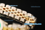 Rolex Datejust Automatic Movement ETA Coating Case with White Dial and Gold Roman Numerals -Two Tone Strap