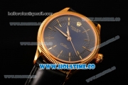 Rolex Cellini Time Asia 2813 Automatic Yellow Gold Case with Black/Blue Dial and Stick Markers