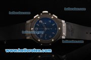 Hublot Big Bang Swiss Valjoux 7750 Automatic Movement Ceramic Case with Blue Dial and Black Rubber Strap - 1:1 Original