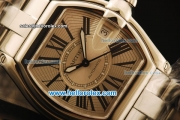 Cartier Roadster Swiss ETA 2836 Automatic Full Steel with Steel Dial and Black Roman Markers