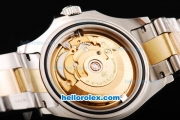 Rolex Yachtmaster Swiss ETA 2836 Automatic Movement 18K Gold Never Fade with White Markers and Grey Dial-Two Tone