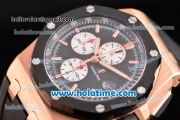 Audemars Piguet Royal Oak Offshore Chrono Swiss Valjoux 7750 Automatic Rose Gold Case with Stick Markers and PVD Bezel - 1:1 Best Edition (NOOB)