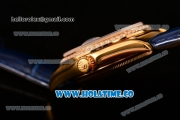 Rolex Day-Date Asia Automatic Yellow Gold Case with Diamonds Markers Blue Dial - Diamonds Bezel (BP)