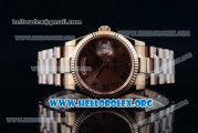 Rolex Day-Date Swiss ETA 2836 Automatic 18K Rose Gold Case with Rose Gold Dial Roman Numeral Markers and 18K Rose Gold Bracelet (BP)