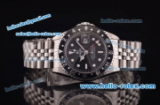 Rolex GMT Master Vintage Swiss ETA 2836 Automatic Full Steel with PVD Bezel and Black Dial