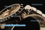 Rolex Daytona Chronograph Swiss Valjoux 7750 Automatic Movement PVD Case with Black Bezel and PVD Strap