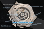 Hublot Big Bang Aero Bang Chrono Swiss Valjoux 7750 Automatic Steel Case with Stick Markers and Skeleton Dial