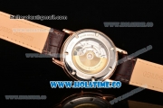 Vacheron Constantin Patrimony Tourbillon Swiss ETA 2824 Automatic Rose Gold Case with Black Dial and Stick Markers