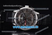 Girard Perregaux 1966 Dual Time Clone Girard Perregaux GP03300-0119 Automatic Steel Case with Grey Dial Stick/Arabic Numeral Markers and Black Leather Strap