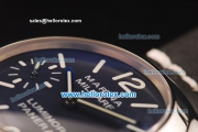 Panerai Marina Militare Asia 6497 Manual Winding Steel Case with Dark Blue Dial and Black Leather Strap