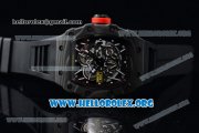 1:1 Richard Mille RM 35-02 RAFAEL NADA Japanese Miyota 9015 Automatic PVD Case with Skeleton Dial Black Rubber Strap