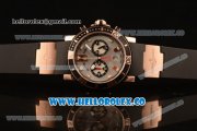 Ulysse Nardin Maxi Marine Diver Chronograph Miyota OS20 Quartz Rose Gold Case with Silver Dial White Markers and Black Rubber Strap