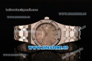 Audemars Piguet Royal Oak 33MM Miyota Quartz Steel Case/Bracelet with Grey Dial Stick Markers and Diamonds Bezel (EF)