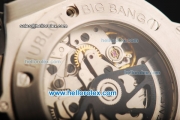 Hublot Big Bang Chronograph Swiss Valjoux 7750 Automatic Movement Steel Case with White Dial and Black Rubber Strap