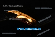 Rolex Cellini Time Asia 2813 Automatic Yellow Gold Case with Stick/Roman Numeral Markers and Black Dial