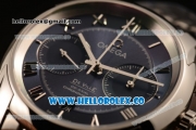 Omega De Ville Co-Axial Chrono Clone Omega 9300 Automatic Steel Case with Blue Dial and Steel Bracelet - (EF)