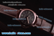 Panerai Luminor Marina 1950 3 Days Automatic Movement Brown PVD Case with Black Dial and Brown Leather Strap
