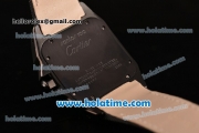 Cartier Santos 100 Swiss ETA 2824 Automatic Movement PVD Case with Black Dial and Black Strap