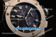 Hublot Big Bang Chrono Swiss Valjoux 7750 Automatic Steel Case with Blue Dial and Blue Rubber Strap (YF)