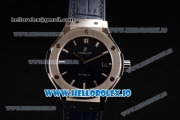 Hublot Classic Fusion Japanese Miyota 9015 Automatic Movement Steel Blue Dial and Stick Markers Leather Strap (JF)