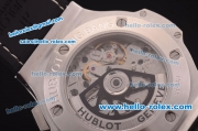 Hublot King Power Chronograph Swiss Valjoux 7750 Automatic Steel Case with PVD Bezel and Black Dial-Orange Rubber Strap