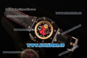 Audemars Piguet Royal Oak Offshore Real Forge Carbon Grand Prix Swiss Valjoux 7750 Automatic Carbon Fiber Case with Black/Red Dial and Black Leather Strap - 1:1 Original (J12)