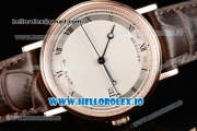 Breguet Classique Japanese Miyota 9015 Automatic Movement Rose Gold White Dial and Roman Numeral Markers Leather Strap (FF)