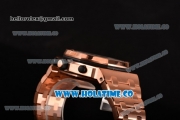 Audemars Piguet Royal Oak Offshore Carbon Chronograph Swiss Valjoux 7750 Automatic Full Rose Gold with White Dial and Arabic Numeral Markers (JF)