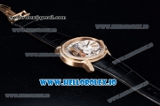 Audemars Piguet Millenary Miyota 9015 Automatic Rose Gold Case White Dial With Roman Numeral Markers Black Leather Strap