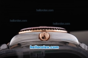 Rolex Datejust Oyster Perpetual Automatic Two Tone with Brown Dial and Rose Gold Bezel
