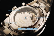 Tag Heuer Carrera Chronograph Swiss Valjoux 7750 Automatic Movement Steel Case with White Dial and Steel Strap