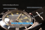 Rolex Submariner Vintage Asia 2813 Automatic Steel Case with Black Dial Dot Markers and Black Nylon Strap
