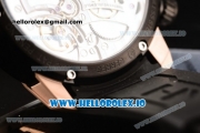 HYT H1 Clone HTY Cal.101 Manual Winding Rose Gold Case with White Dial Arabic Numeral Markers and Rubber Strap