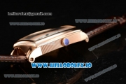 Breguet Heritage Asia Automatic Rose Gold Case White Dial With Roman Numeral Markers Brown Leather Strap