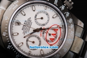 Rolex Daytona Miyota Quartz Movement Full PVD with White Dial and White Stick Markers