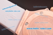 Hublot Big Bang Swiss ETA Quartz Rose Gold Case with Diamond Bezel and White Dial