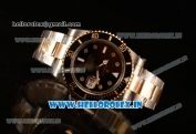 Rolex Submariner Swiss ETA 2836 Automatic Two Tone Case/Bracelet with Black Dial Diamonds (BP)