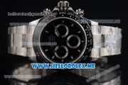 Rolex Daytona Swiss Valjoux 7750 Automatic Stainless Steel Case/Bracelet with Black Dial and Stick Markers Black Subdials