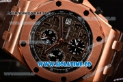 Audemars Piguet Royal Oak Offshore Don Ramon de la Cruz Chrono Swiss Valjoux 7750 Automatic Rose Gold Case with Coffee Dial and Arabic Numeral Markers (J12)