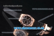 Audemars Piguet Royal Oak Offshore Chrono Miyota OS20 Quartz Rose Gold Case with Black Dial Diamonds Bezel and Black Rubber Strap (EF)